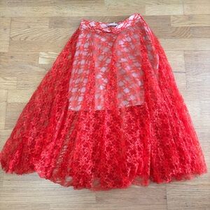 NEW Christopher Kane Floral Lace Coquette Luxury Cocktail Formal Midi Skirt 2